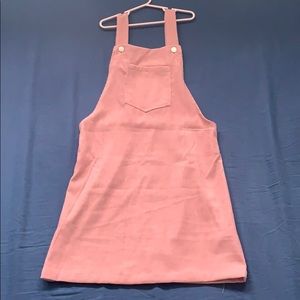 corduroy light pink overall dress